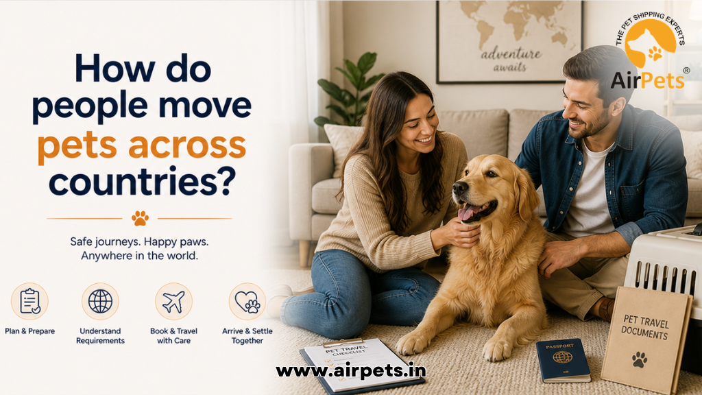 How do people move pets across countries?
